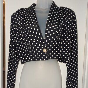 Vintage cropped polka dot jacket